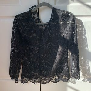 Zara Black See through lace top